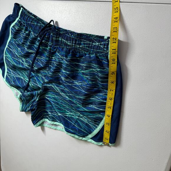 Athletic Works Women’s Running Shorts Size L 12-14 Blue Green Lined Activewear - Picture 6 of 10